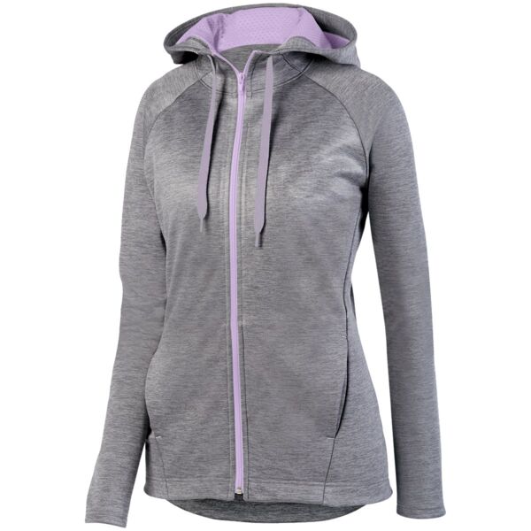 Ladies Zoe Tonal Heather Full Zip Hoodie Thumbnail