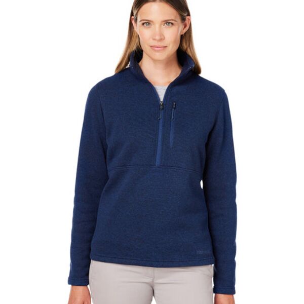 Ladies' Dropline Half-Zip Sweater Fleece Jacket Thumbnail