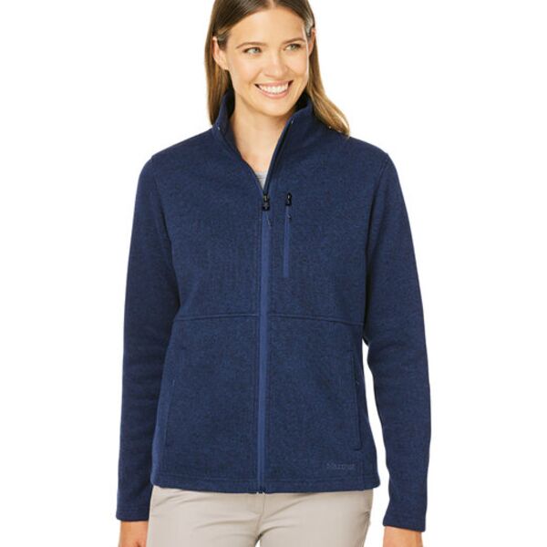 Ladies' Dropline Sweater Fleece Jacket Thumbnail