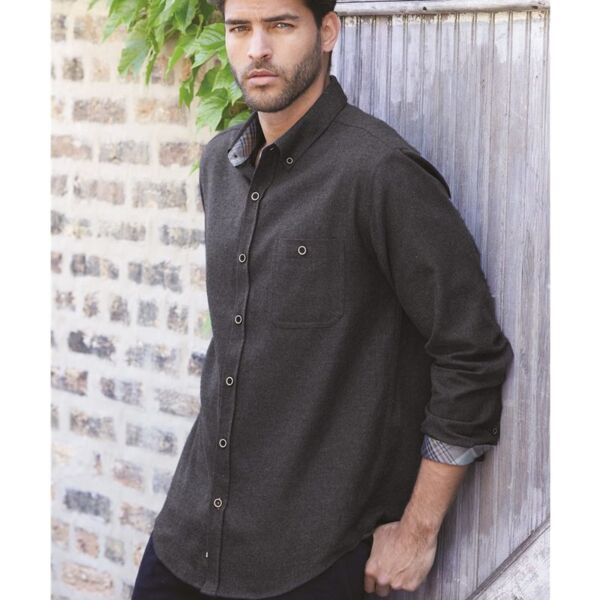 Vintage Brushed Flannel Solid Shirt Thumbnail