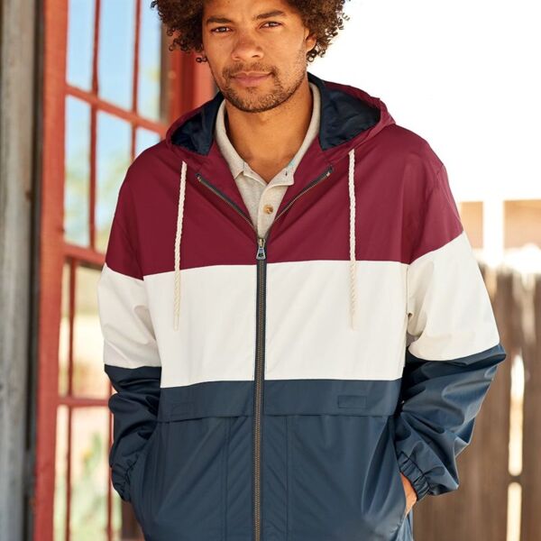 Vintage Colorblocked Hooded Rain Jacket Thumbnail