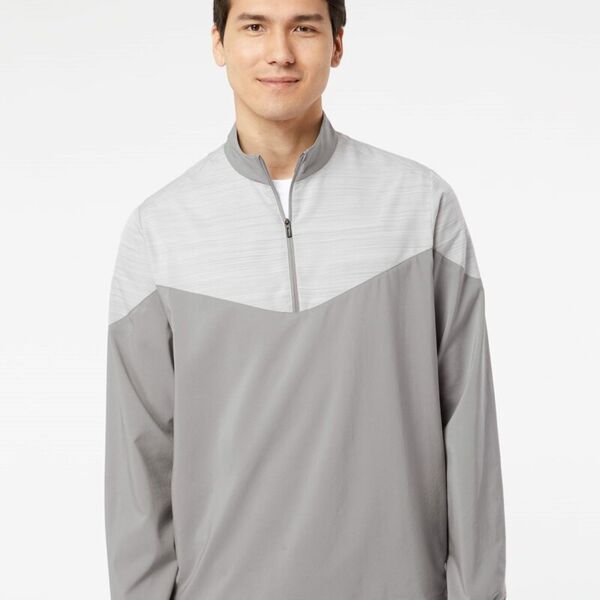 Heather Chevron Quarter-Zip Wind Pullover Thumbnail
