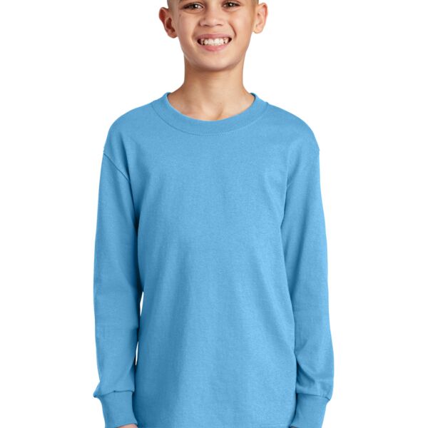 Youth Long Sleeve 5.4 oz 100% Cotton T Shirt Thumbnail