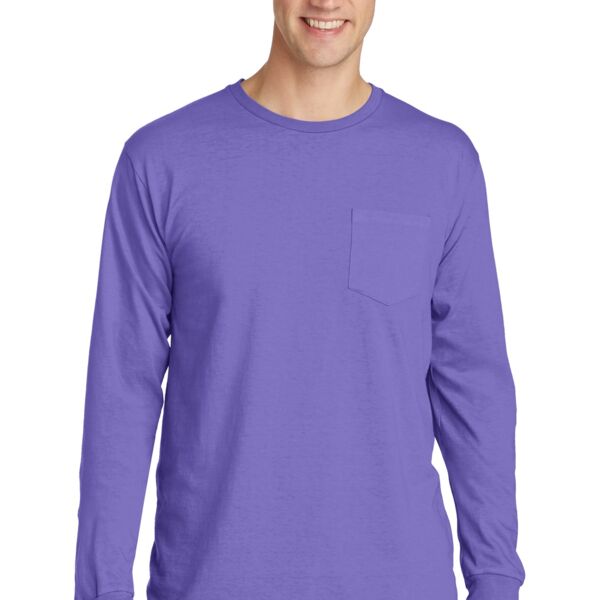 Essential Pigment Dyed Long Sleeve Pocket Tee Thumbnail