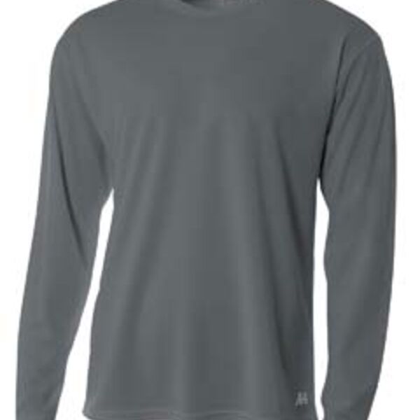 Men's Long Sleeve Crew Birds Eye Mesh T-Shirt Thumbnail