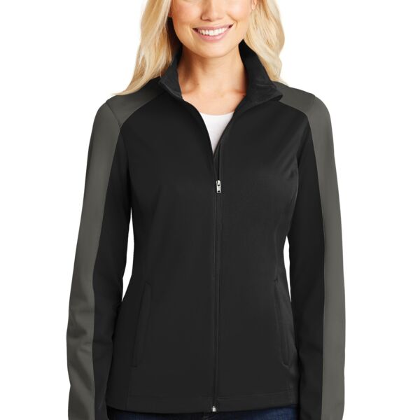 Ladies Active Colorblock Soft Shell Jacket Thumbnail