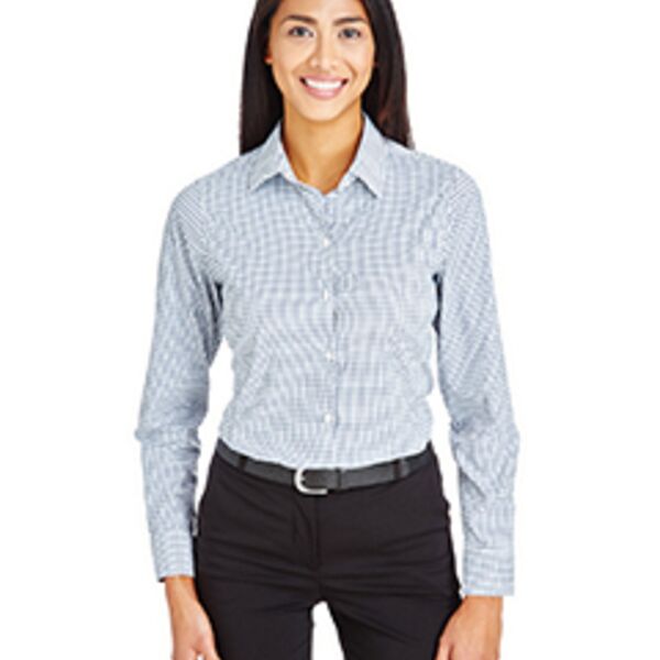 CrownLux Performance™ Ladies' Micro Windowpane Shirt Thumbnail