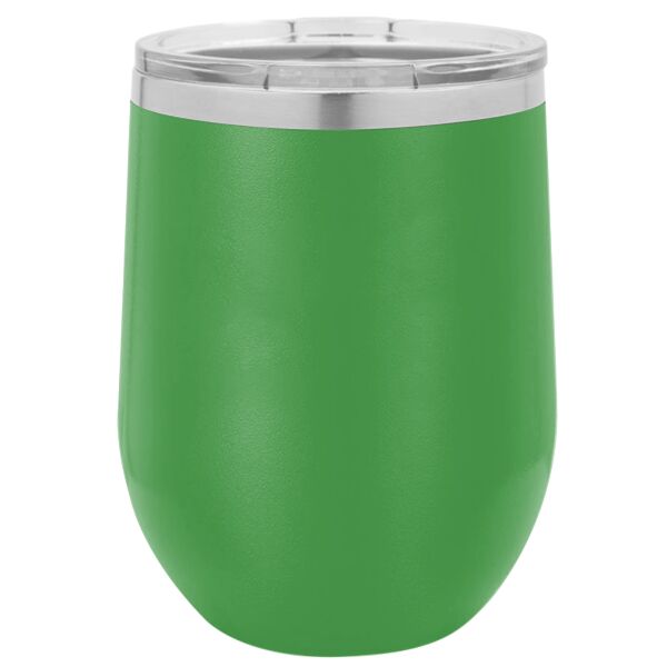 12 oz. Polar Camel Vacuum Insulated Stemless Wine Glass w/ Lid Thumbnail